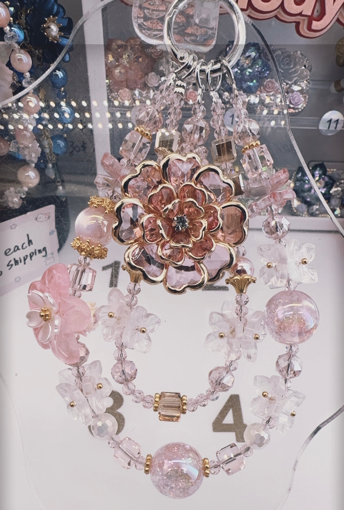 Crystal flower phone-chains -High quality all kinds of DIY phonechains