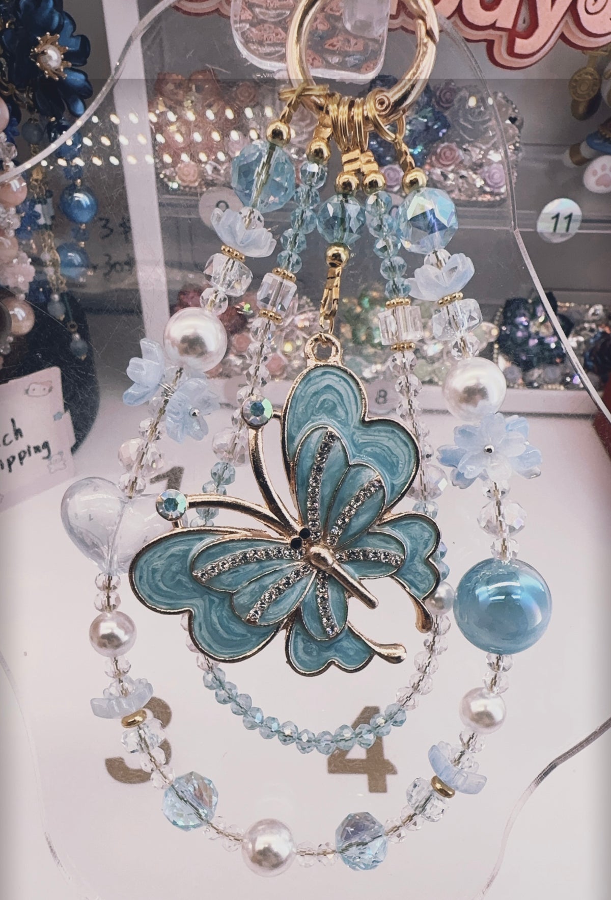 Butterfly style phonechains -High quality all kinds of  DIY phone chains