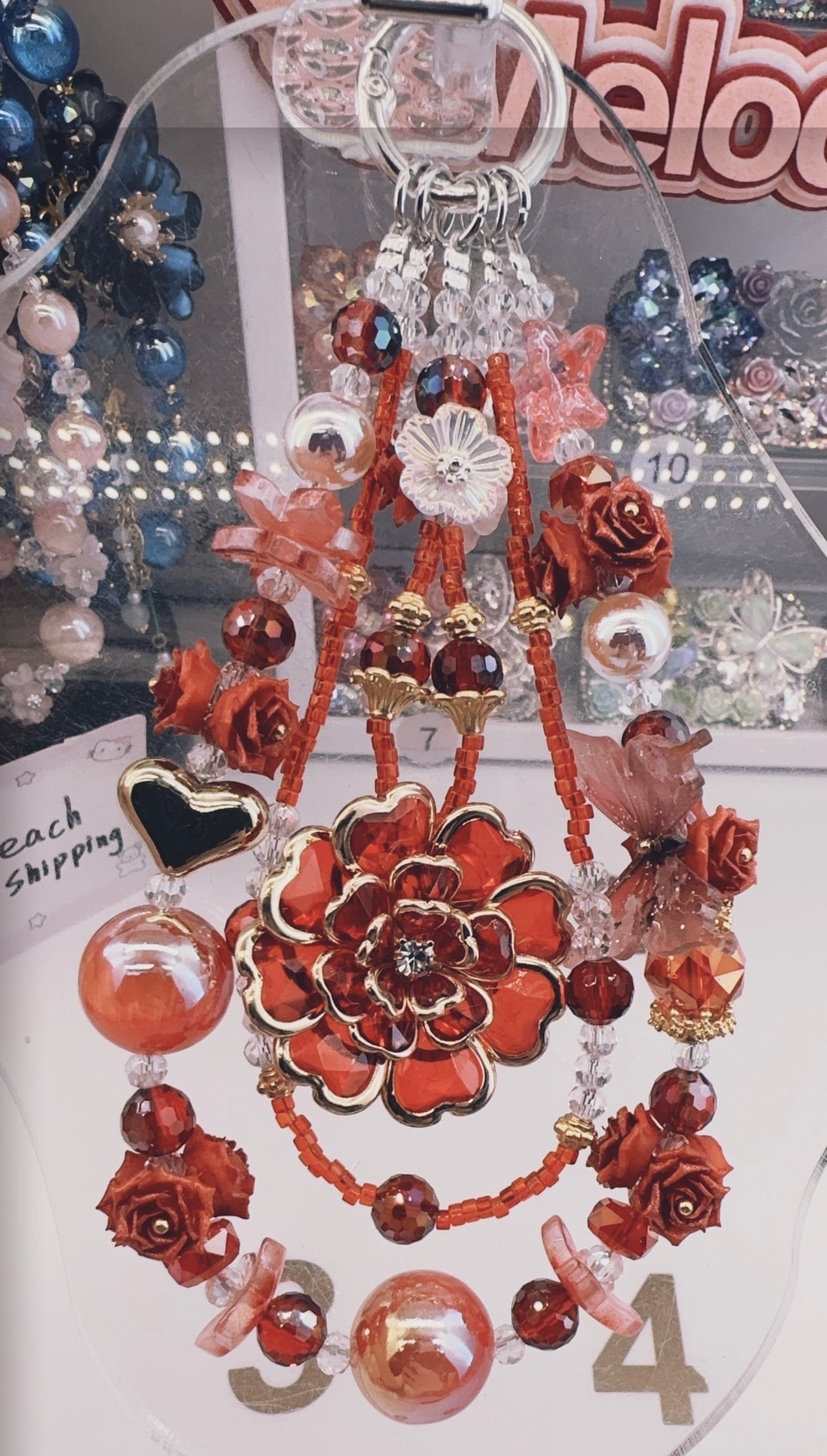 Crystal flower phone-chains -High quality all kinds of  DIY phonechains