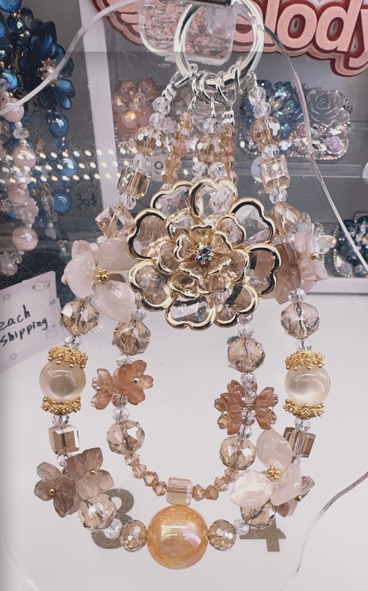 Crystal flower phone-chains -High quality all kinds of  DIY phonechains