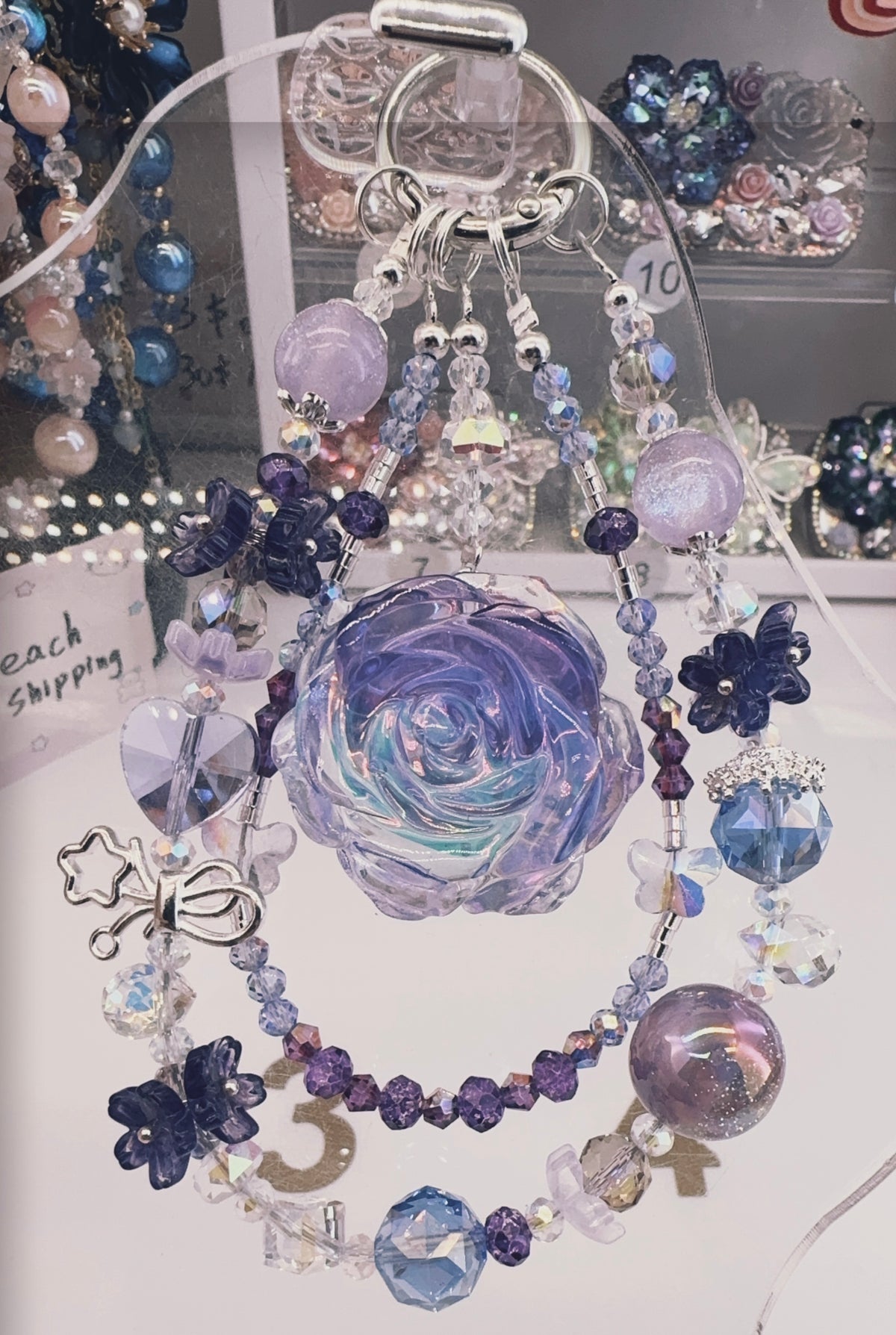 Luminous Flower style phonechains -High quality all kinds of  DIY phone chains