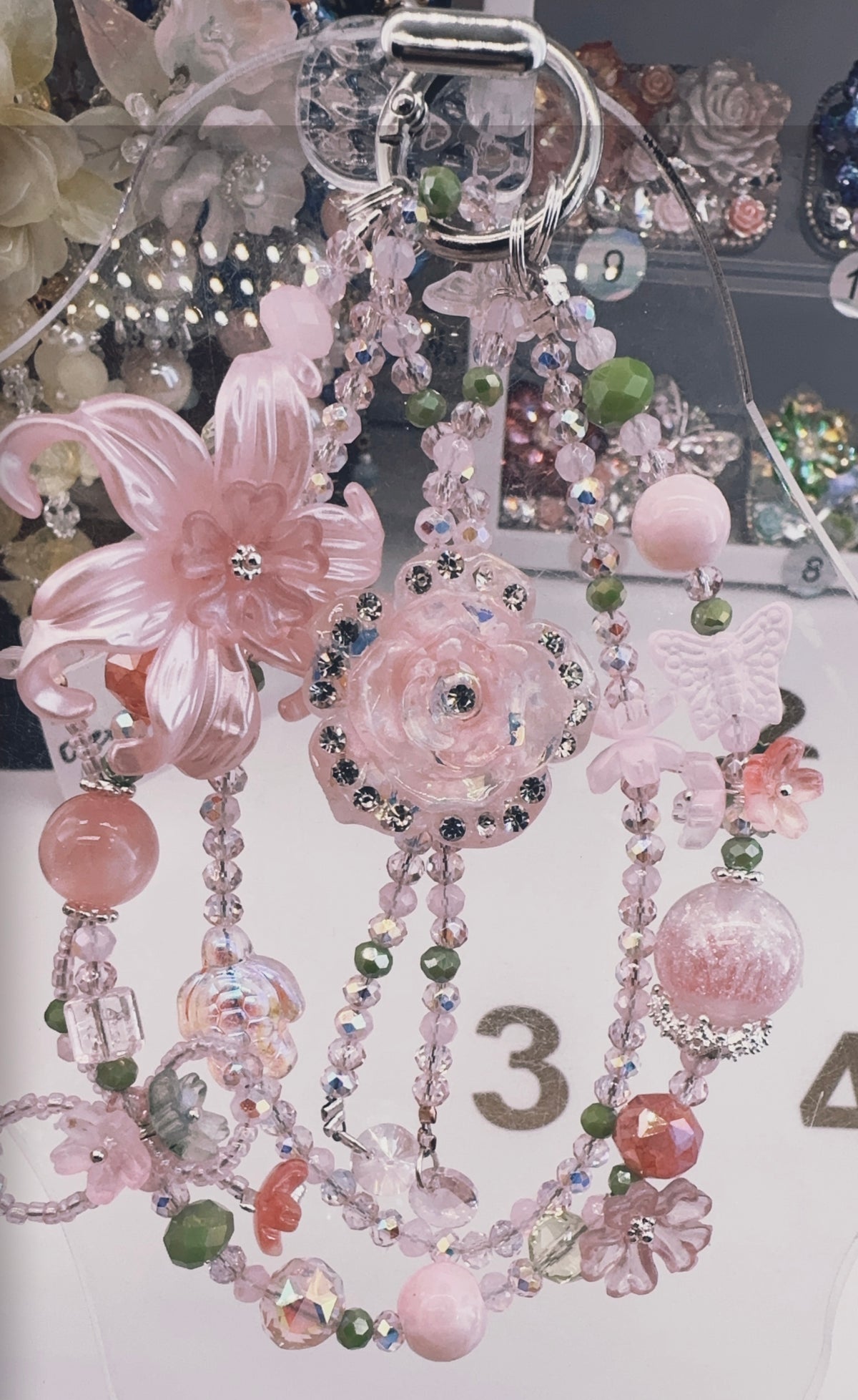 Luminous Flower style phonechains -High quality all kinds of  DIY phone chains