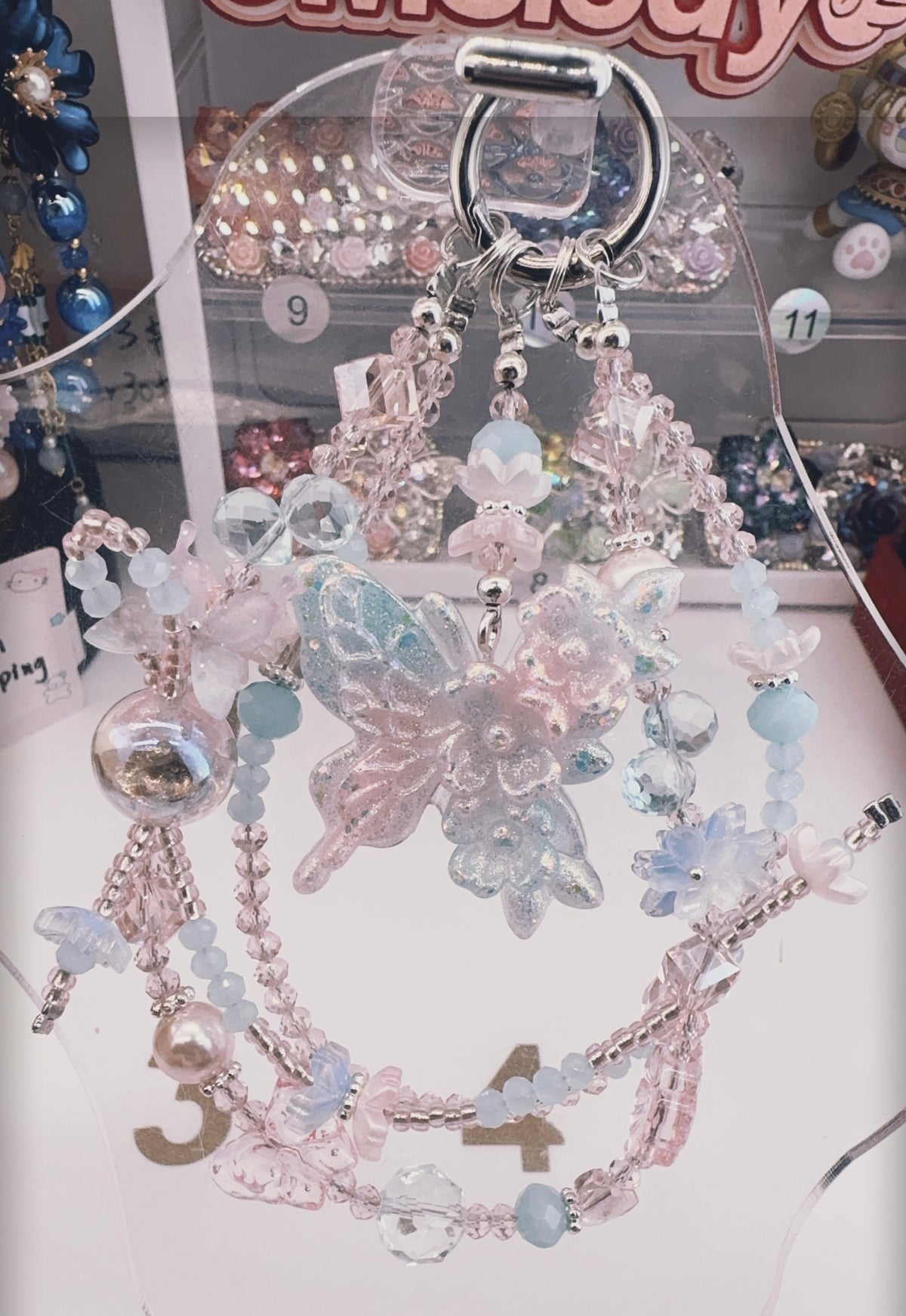 Butterfly style phonechains -High quality all kinds of  DIY phone chains